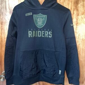 Boys Nike Black Dri-Fit Las Vegas Raiders Football Hoody Size Medium
